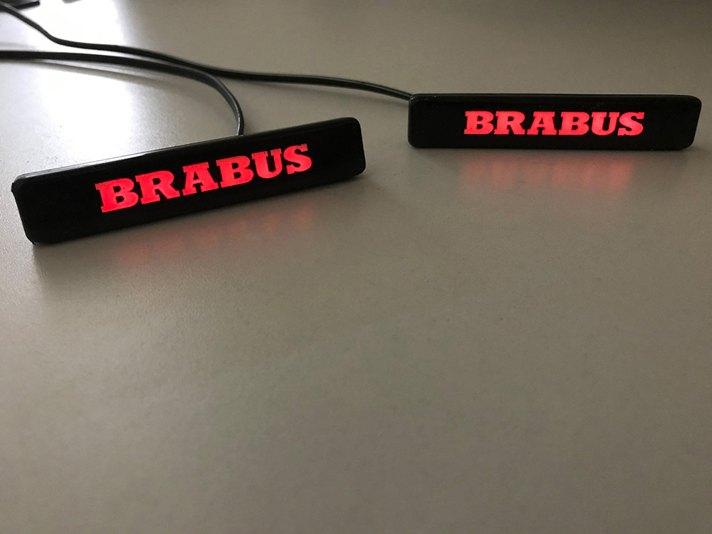 G Wagon LED Fender Emblem Brabus Logo for Mercedes w463a w464 2pcs